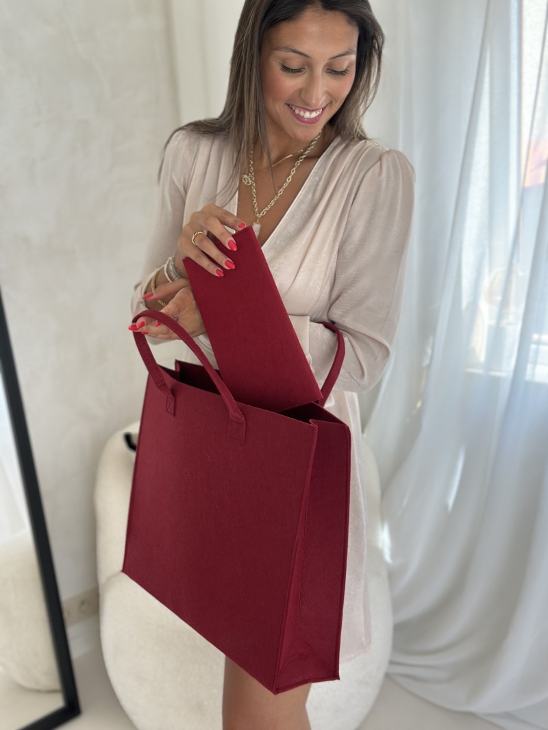 GRENOBLE BAG - BORDEAUX - L (42x12x35cm)