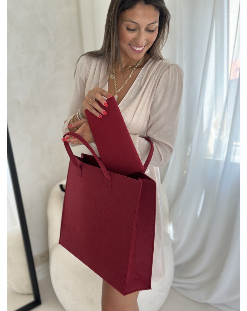 GRENOBLE BAG - BORDEAUX - L (42x12x35cm)