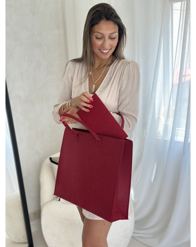 GRENOBLE BAG - BORDEAUX - L (42x12x35cm)