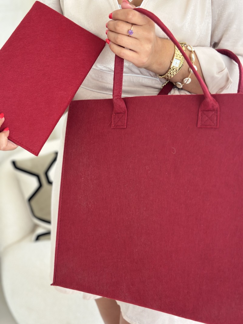 GRENOBLE BAG - BORDEAUX - L (42x12x35cm)