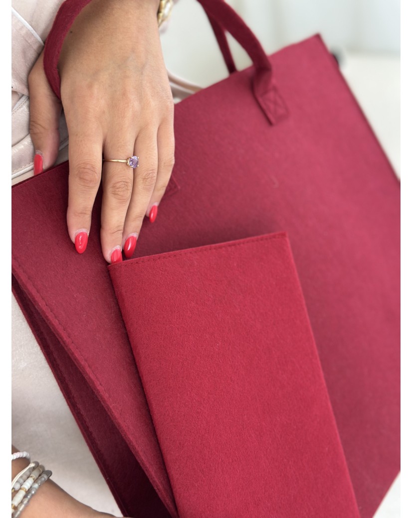GRENOBLE BAG - BORDEAUX - L (42x12x35cm)