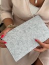 Pochette Feutrine gris clair – Personnalisable avec votre logo