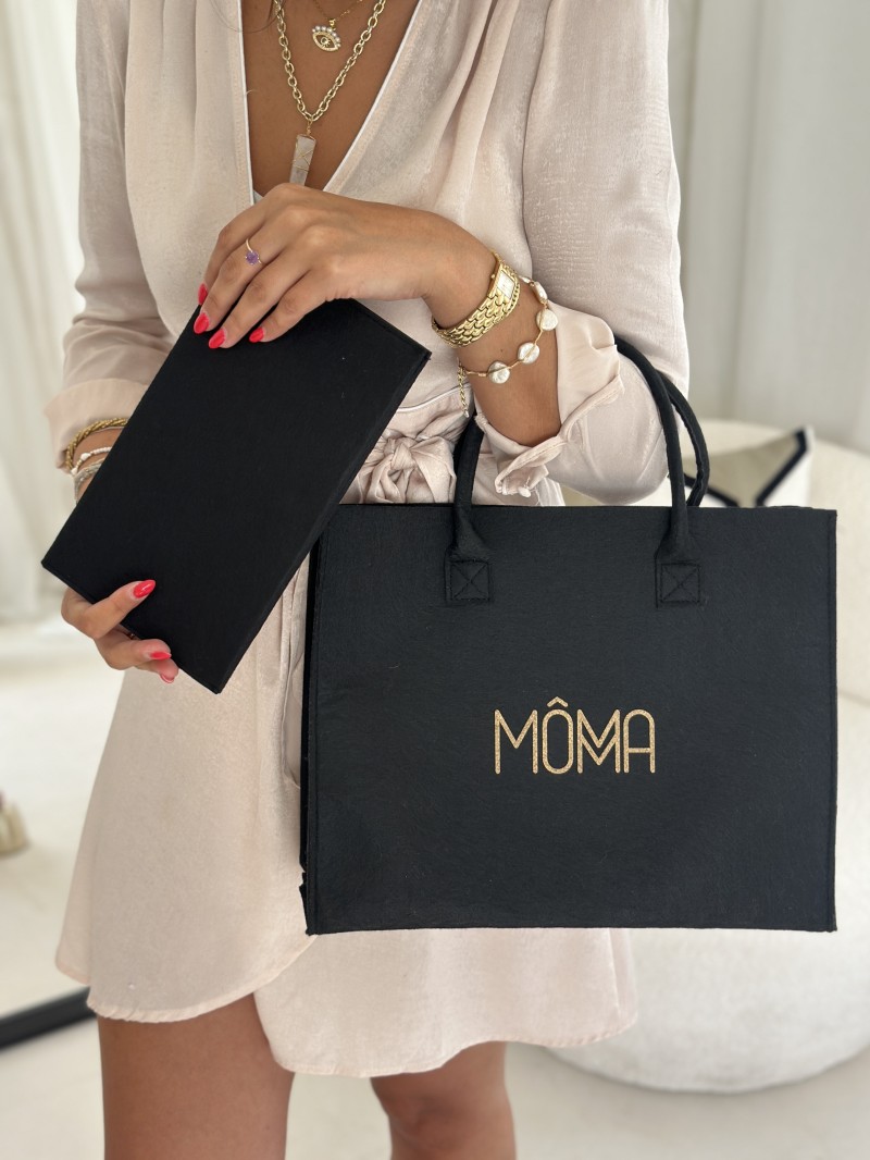 GRENOBLE POUCH - BLACK (25 x 15 cm)