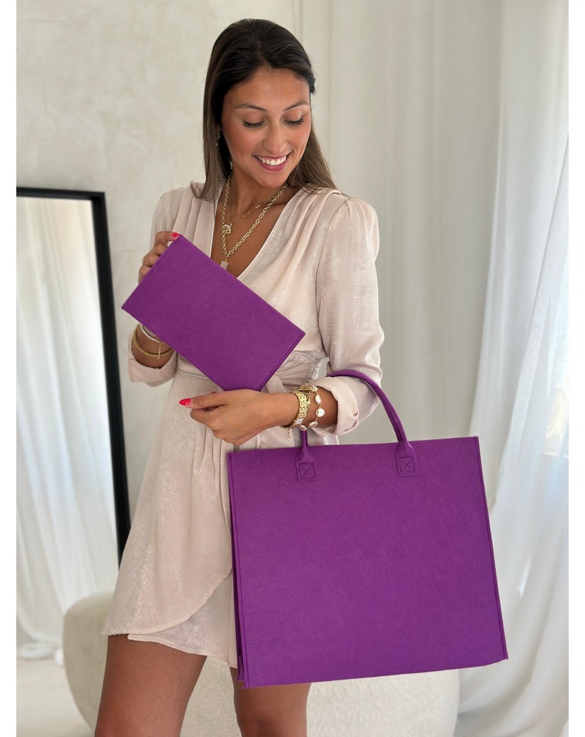 VILTEN ENVELOP "GRENOBLE" - MAUVE (25 x 15 cm)