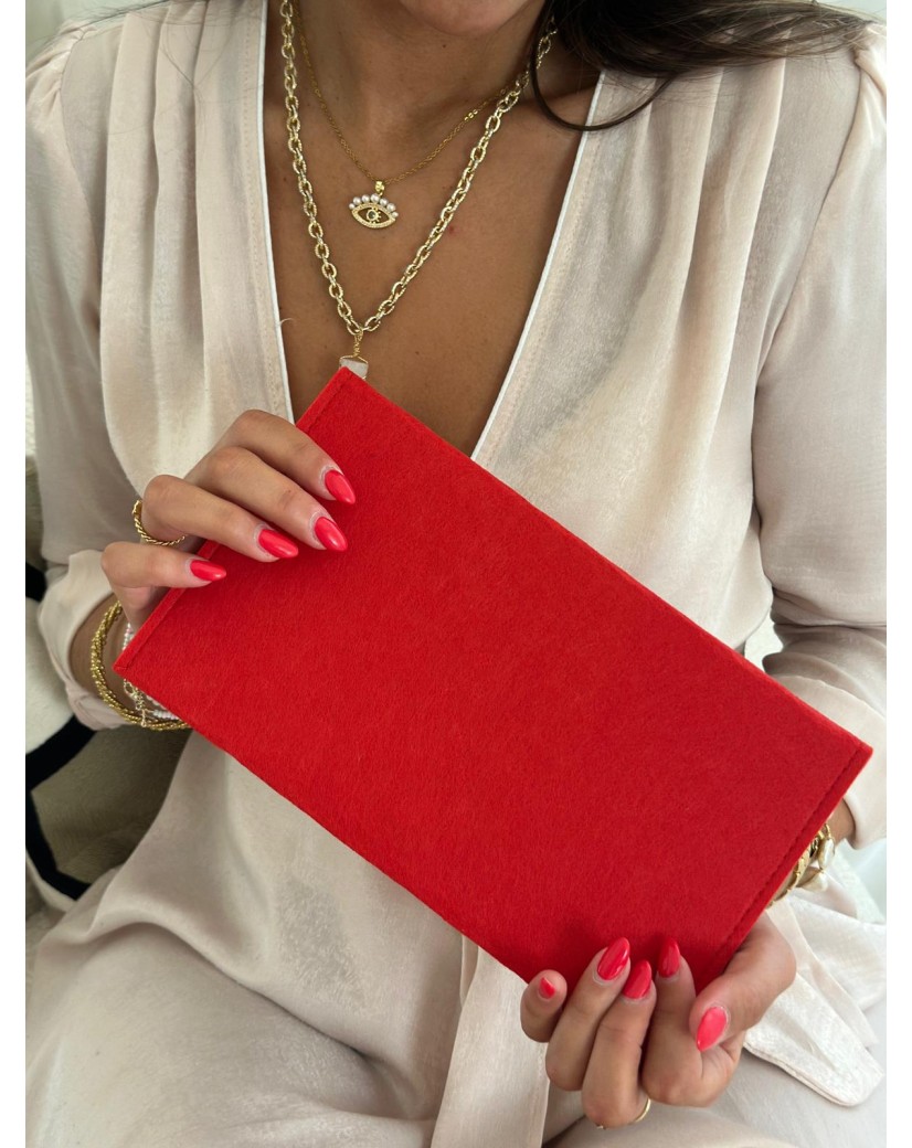 GRENOBLE POUCH - RED (25 x 15 cm)