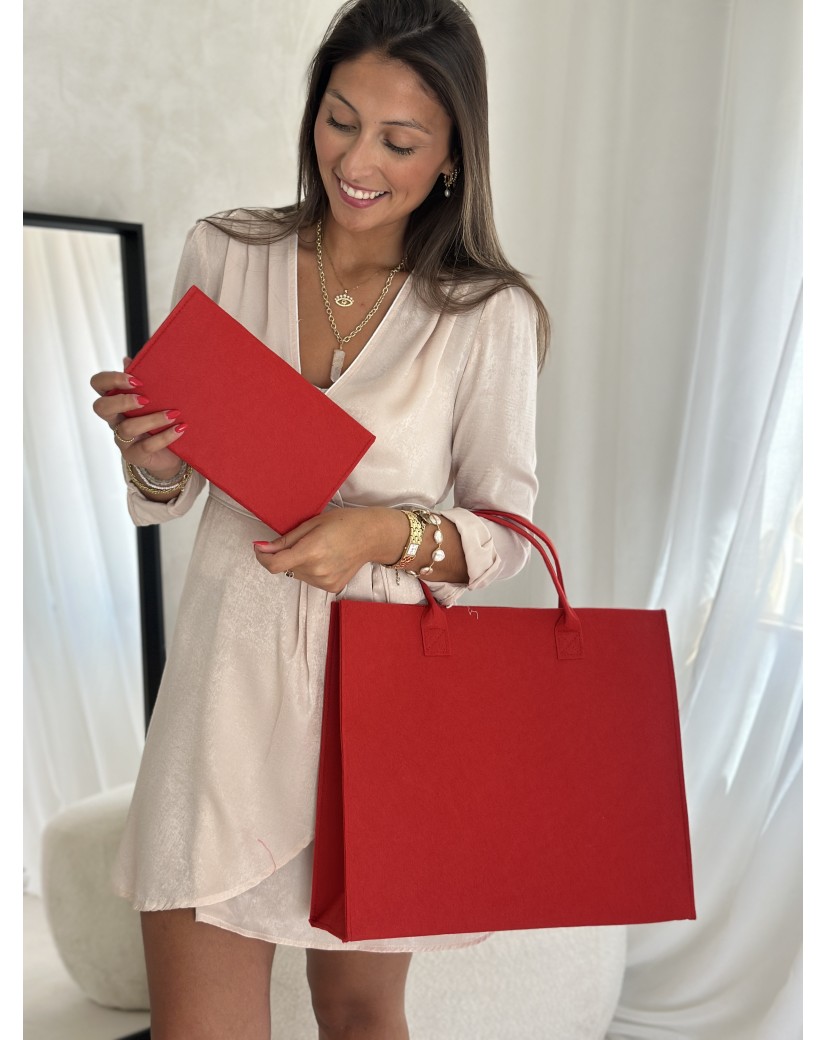 GRENOBLE POUCH - RED (25 x 15 cm)