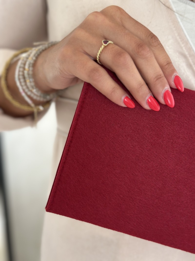 GRENOBLE POUCH - BORDEAUX (25 x 15 cm)