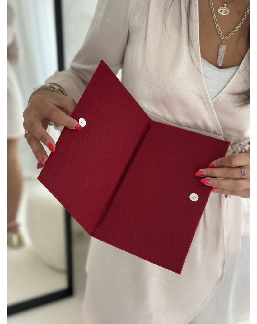 GRENOBLE POUCH - BORDEAUX (25 x 15 cm)