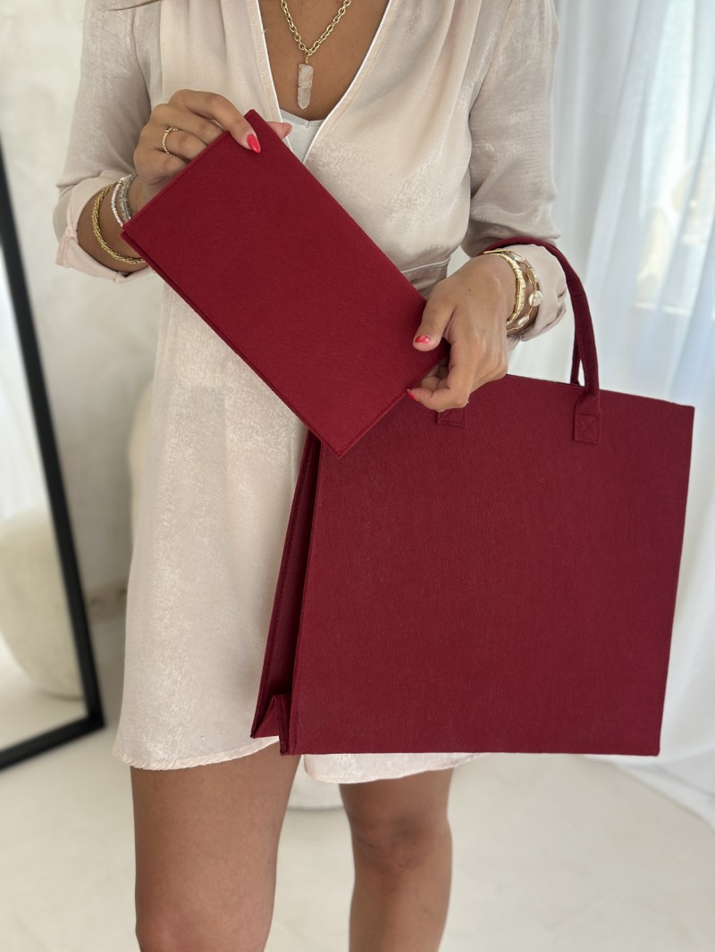 GRENOBLE POUCH - BORDEAUX (25 x 15 cm)