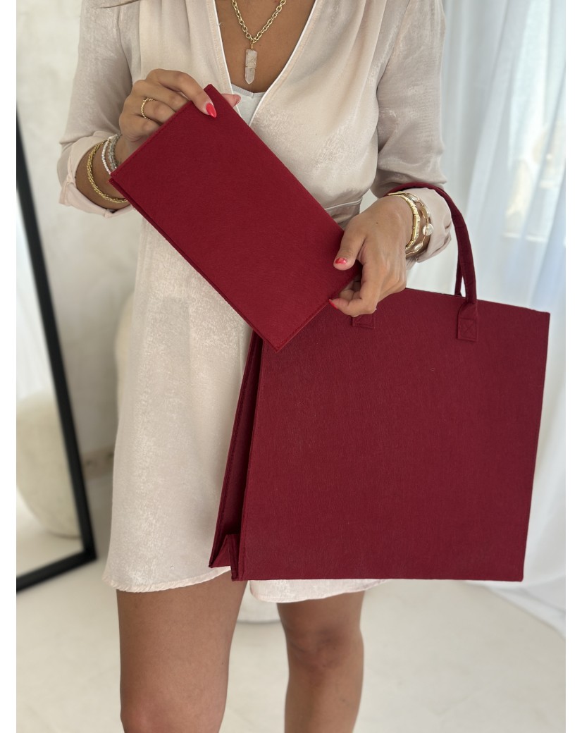 GRENOBLE POUCH - BORDEAUX (25 x 15 cm)