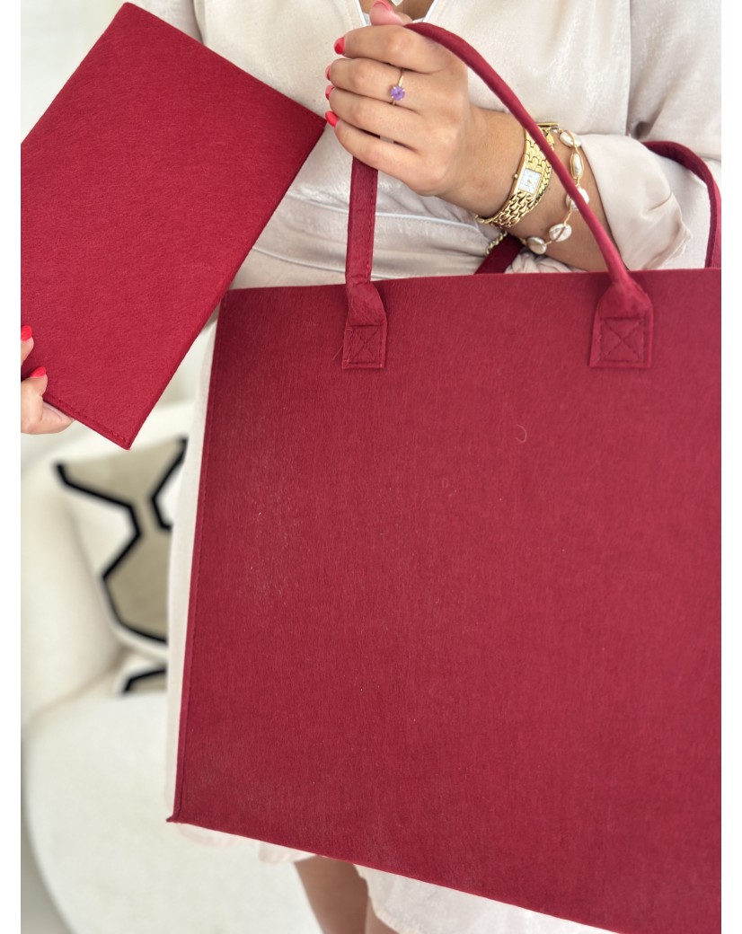 GRENOBLE POUCH - BORDEAUX (25 x 15 cm)