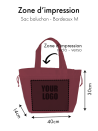 Nice Reusable Bag Bordeaux - M (40x14x30cm)