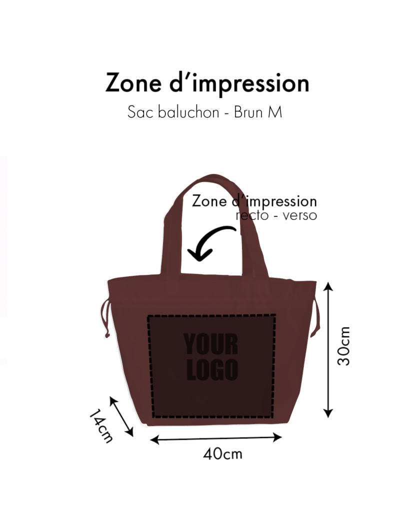Nice Reusable Bag Brown - M (40x14x30cm)