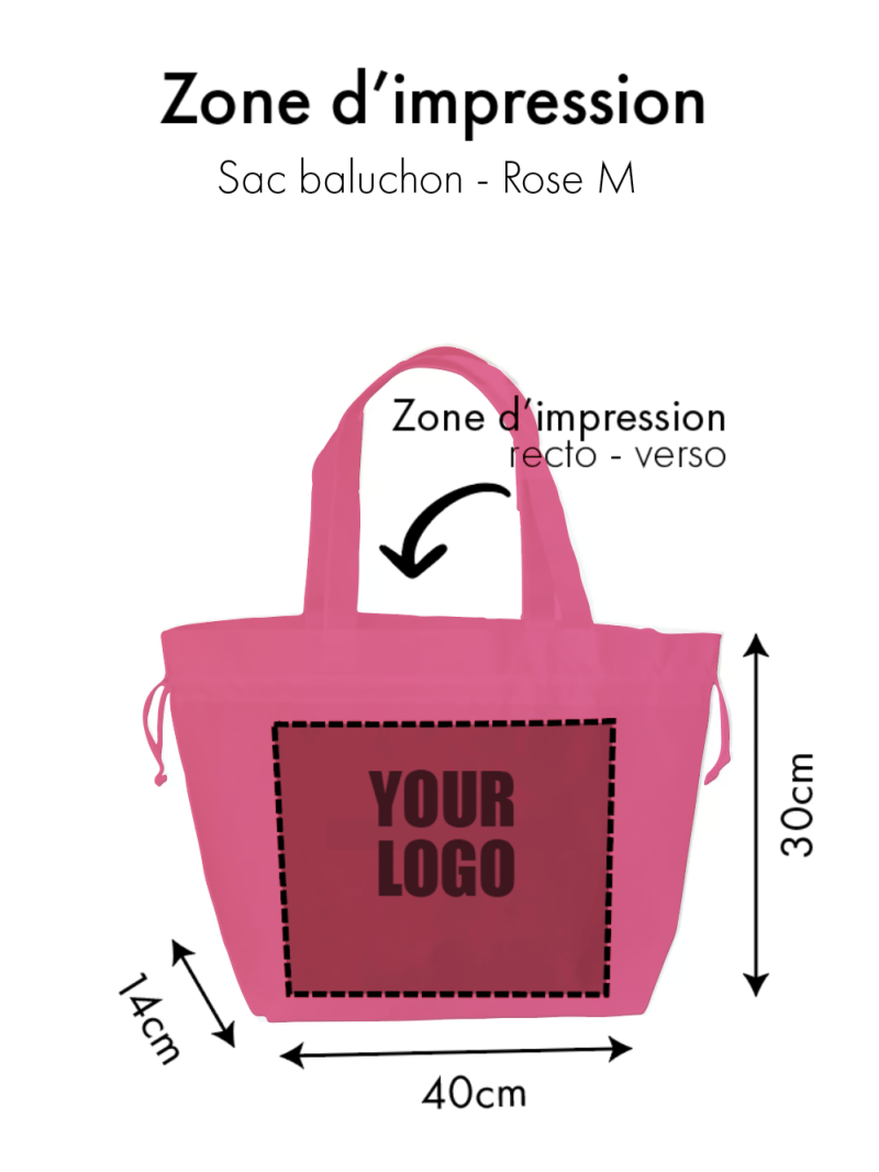 Bolso reutilizable Nice Fucsia - M (40x14x30cm)