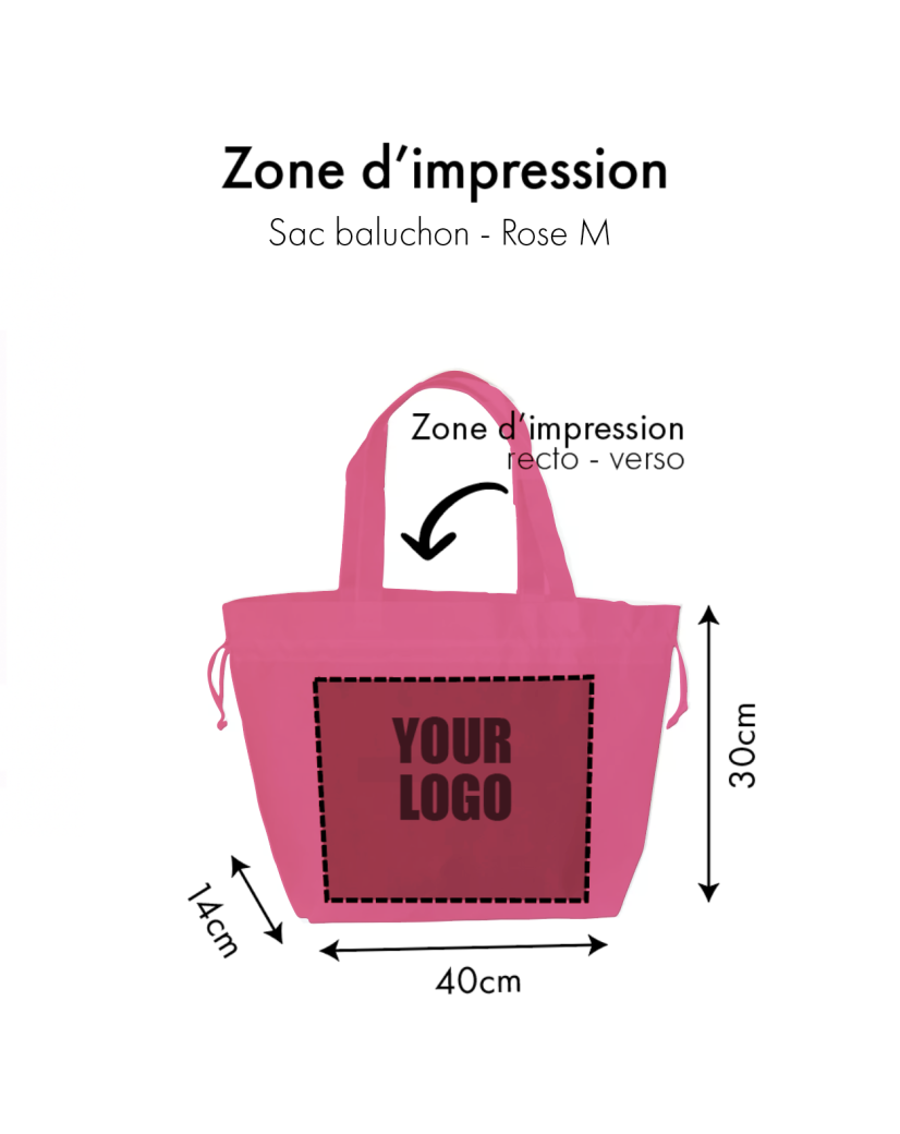 Nice Reusable Bag Fuchsia - M (40x14x30cm)