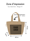 Bolso reutilizable Nice Beige - M (40x14x30cm)