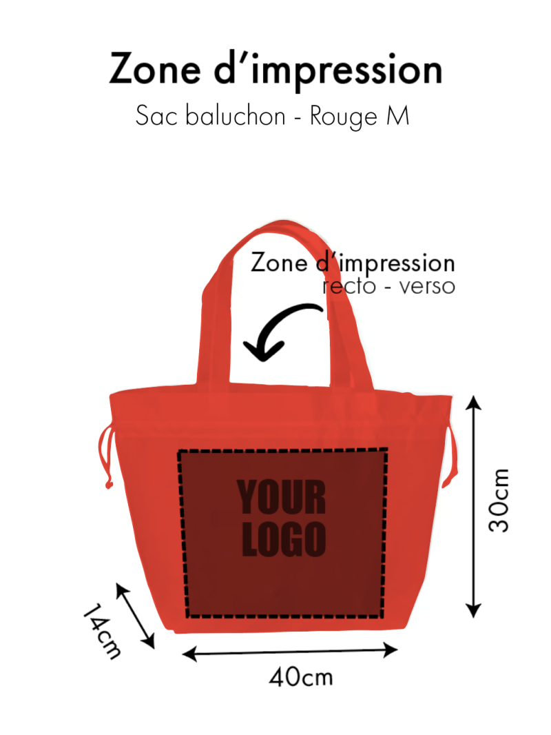 Nice Tragetasche Rot - M (40x14x30cm)