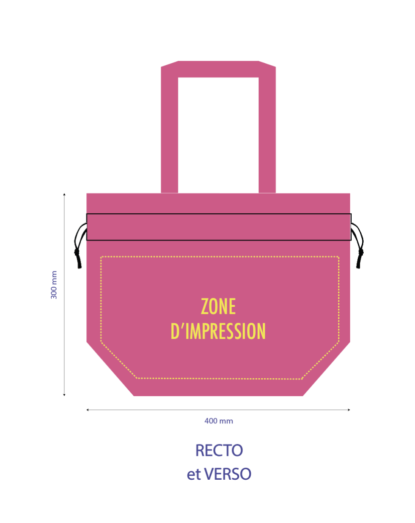 Nice Tragetasche Fuchsia - M (40x14x30cm)