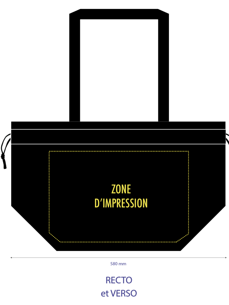 SAC NICE NOIR L (58x24x35cm)