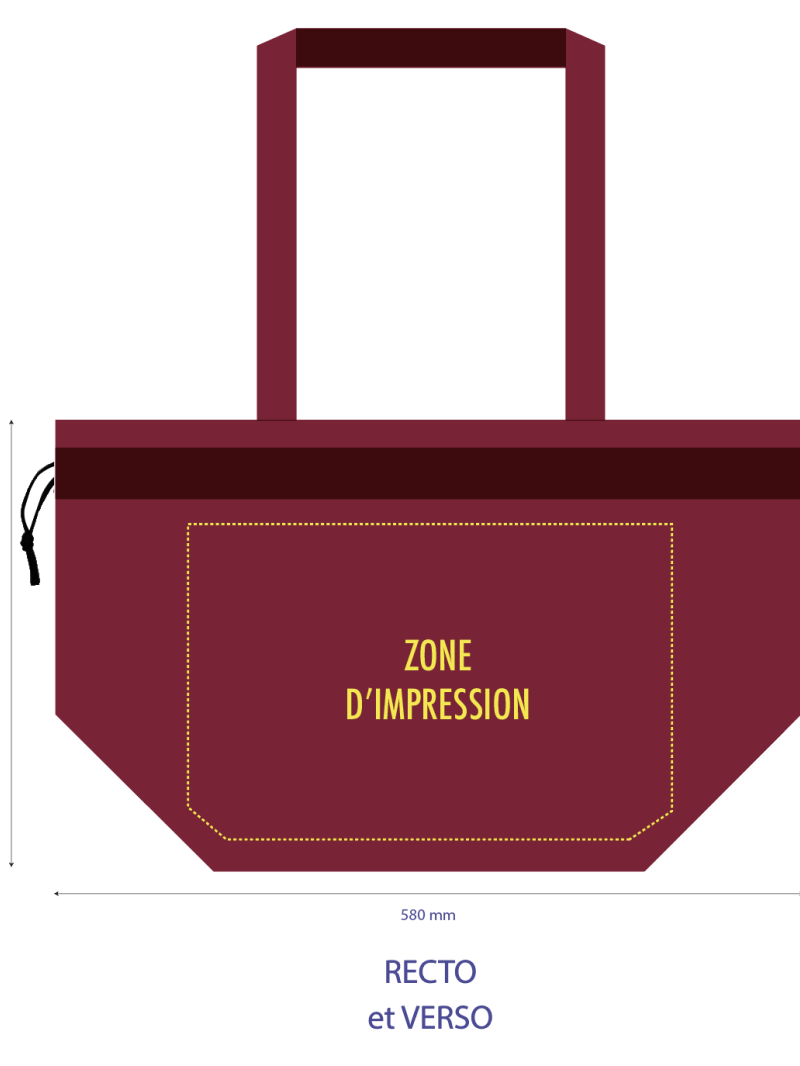 Nice Reusable Bag Bordeaux L (58x24x35cm)