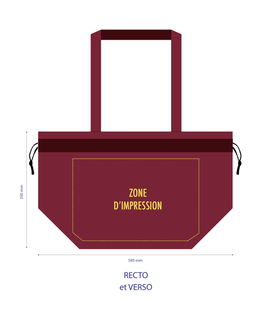 Nice Tragetasche Bordeaux L (58x24x35cm)