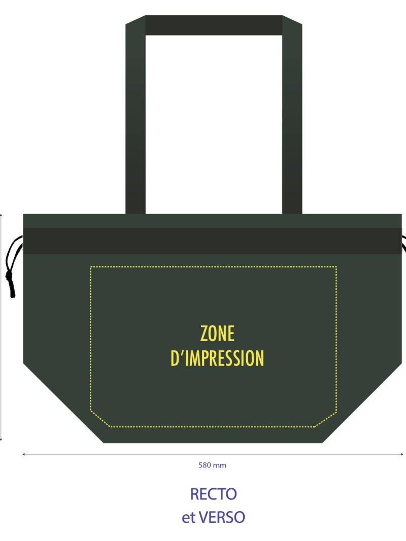 Nice Tragetasche Tannengrün L (58x24x35cm)