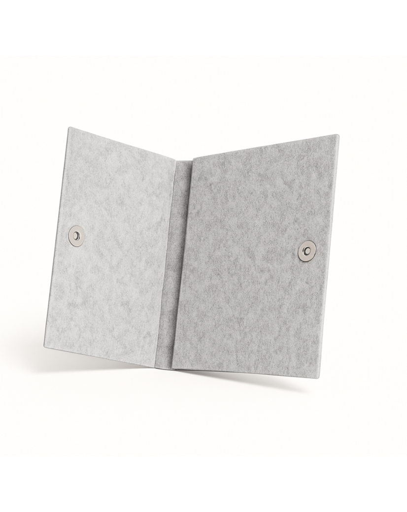 Praktisches Filz-Etui GRENOBLE Hellgrau – individuell bedruckbar