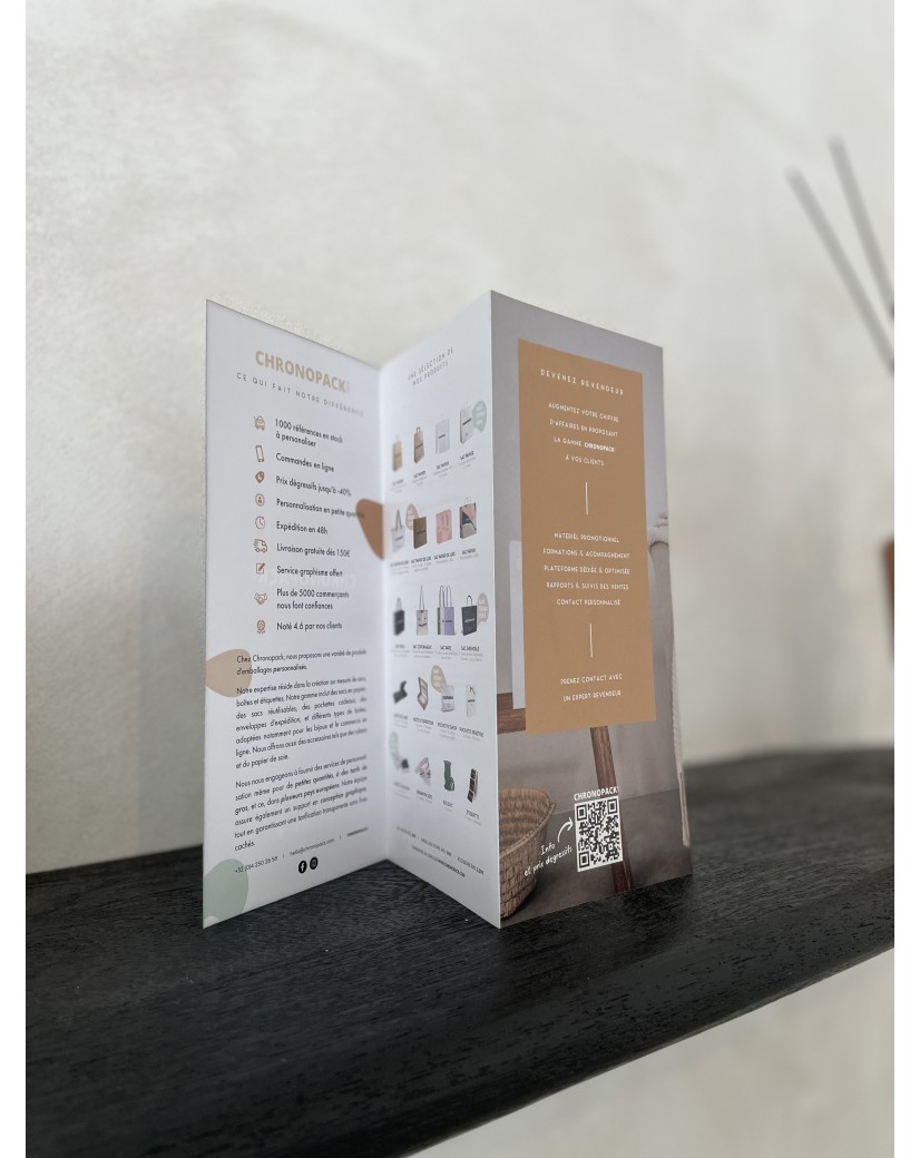 Personalized Folded Leaflet - 9.9cmx21cm