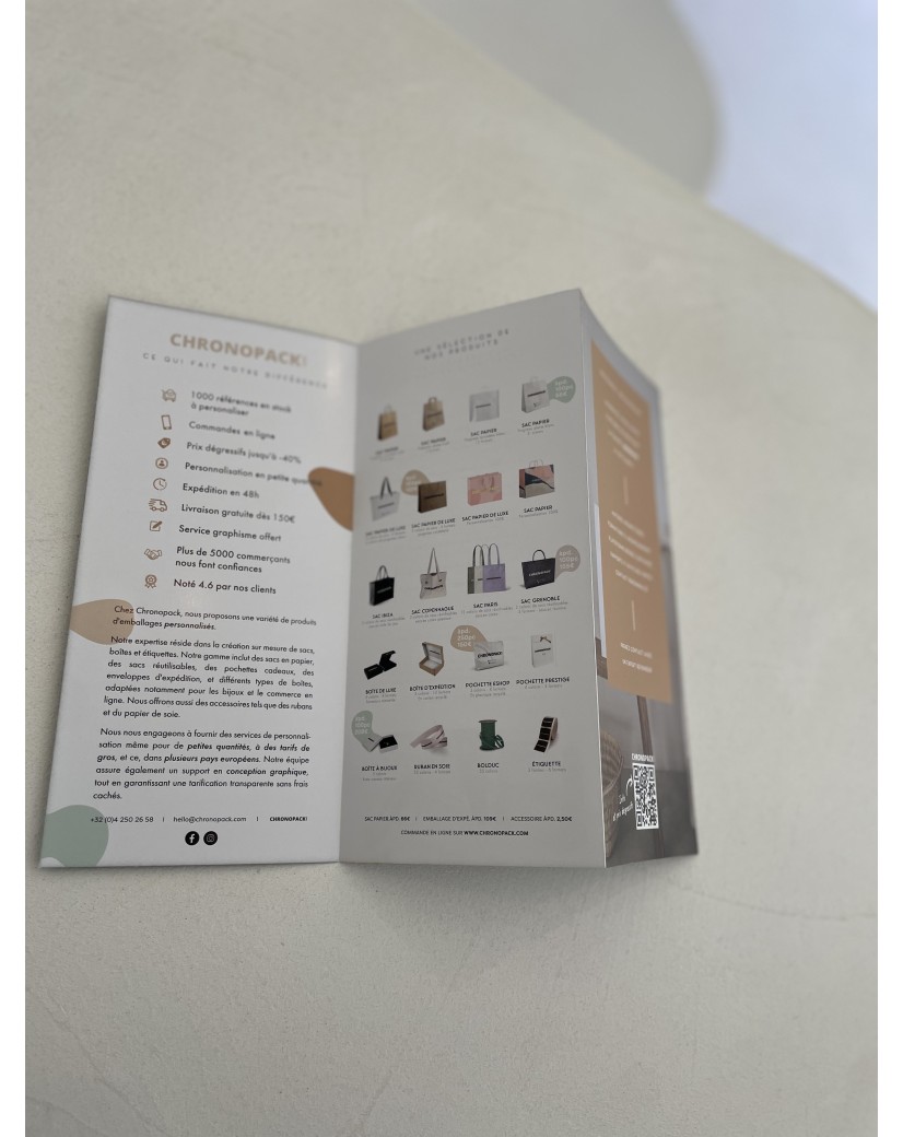 Personalized Folded Leaflet - 9.9cmx21cm