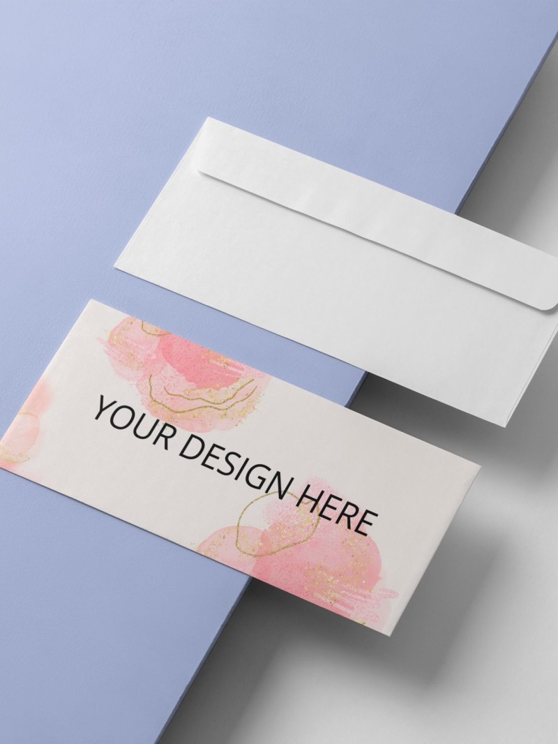 Personalized white envelope - 22x11cm