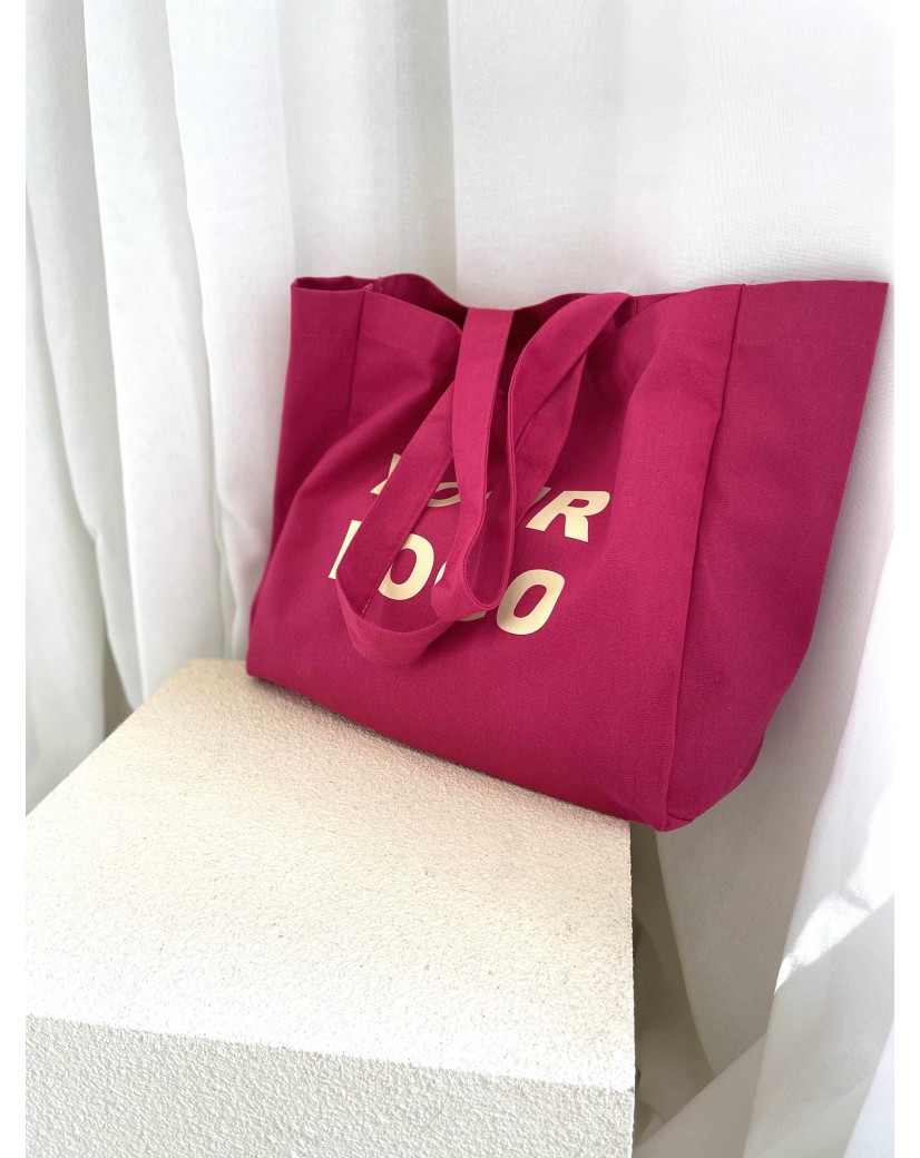 SAC COTON "NANCY" - FUCHSIA 🩷 (43x15x36cm)