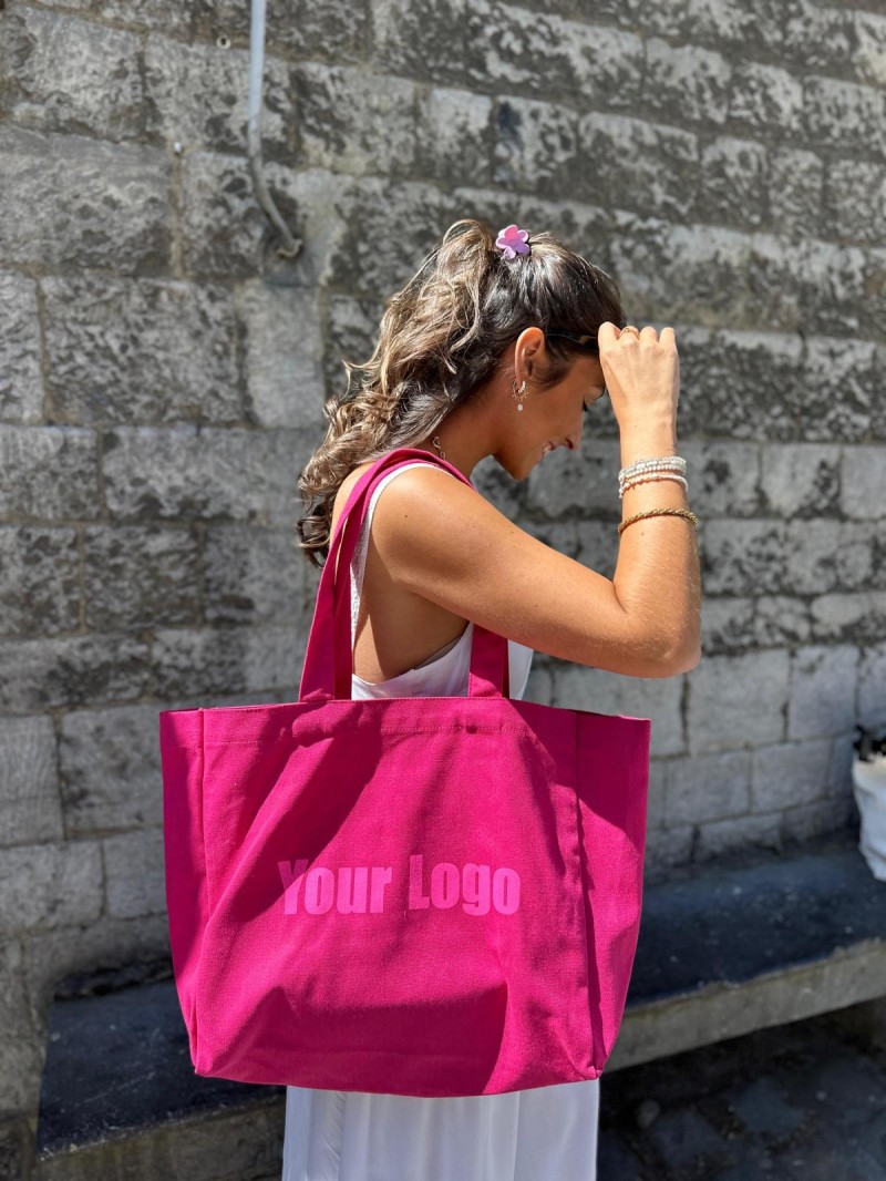 COTTON BAG "NANCY" – FUCHSIA (43x15x36cm)