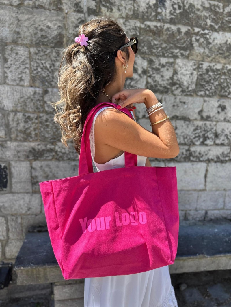 BOLSA DE ALGODÓN "NANCY" – FUCHSIA (43x15x36cm)