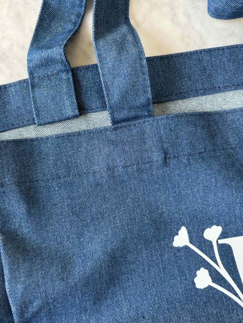 SAC COTON "NANCY" - JEANS DARK 💙 (43x15x36 cm)
