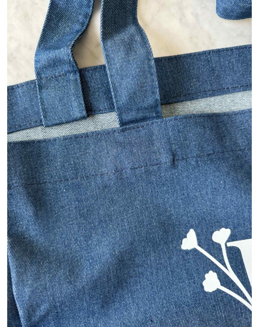 SAC COTON "NANCY" - JEANS DARK 💙 (43x15x36 cm)