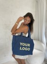 SAC COTON "NANCY" - JEANS DARK 💙 (43x15x36 cm)