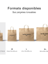 Sac poignées plates blanc