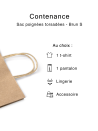 Bolsa con asas retorcidas - Marrón Kraft