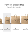 Sac poignées plates blanc