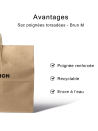 Bolsa con asas retorcidas - Marrón Kraft