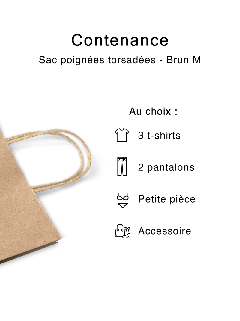 Sac poignées plates blanc