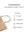 Sac poignées plates blanc