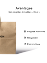 Twisted handle bag - Brown Kraft