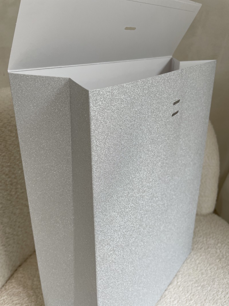 PRESTIGE POUCH SILVER GLITTER – L (30x12x40 cm)