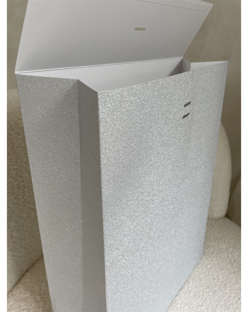 PRESTIGE POUCH SILVER GLITTER – L (30x12x40 cm)