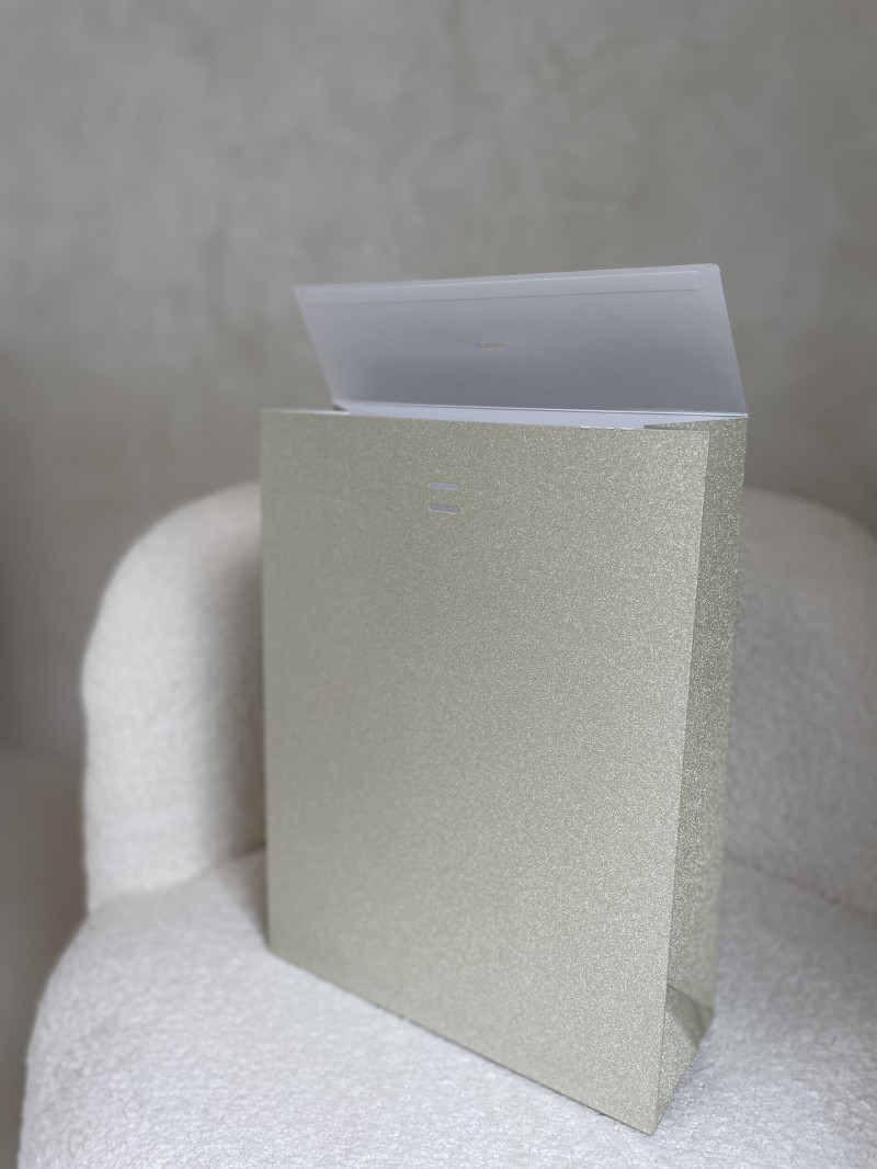 PRESTIGE POUCH GOLD GLITTER – L (30x12x40 cm)