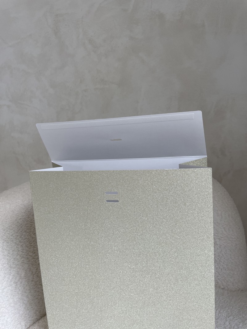 BOLSA PRESTIGE DORADA CON BRILLOS – L (30x12x40 cm)