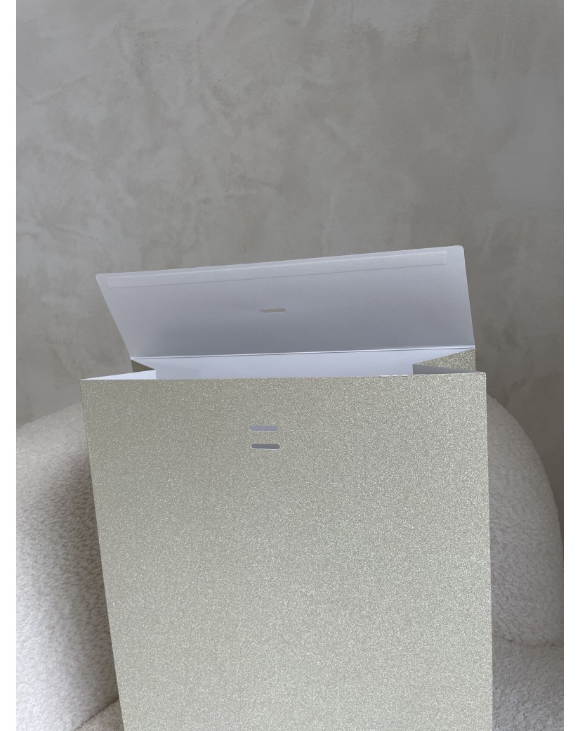 BOLSA PRESTIGE DORADA CON BRILLOS – L (30x12x40 cm)