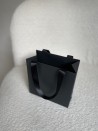 Luxus-Papiertüte Schwarz – schwarze Henkel – XS (16 x 8 x 16 cm)