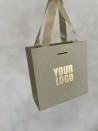 Luxe papieren tas - GLITTER GOUD - XS (16x8x16CM)
